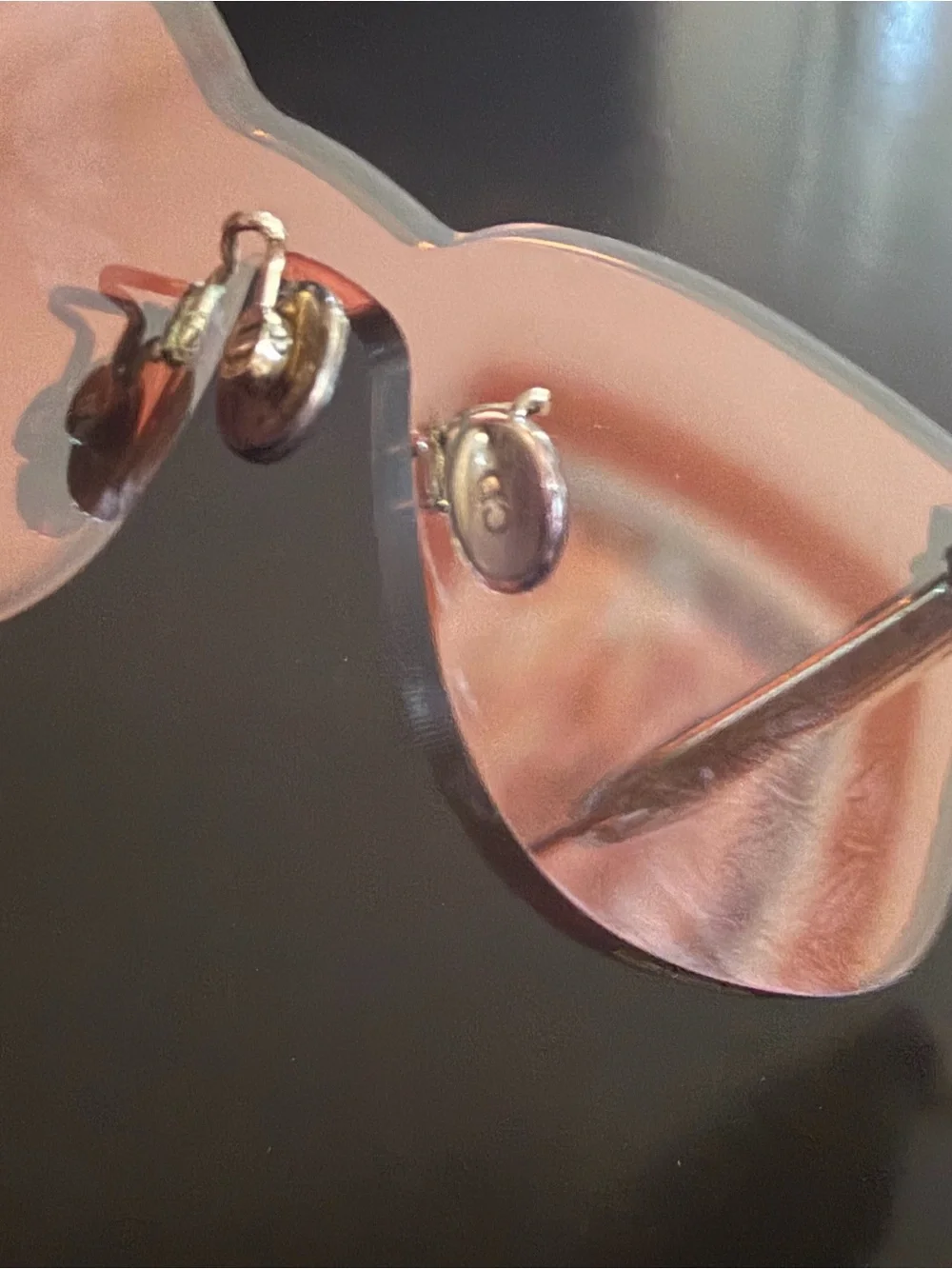 Christian Dior Rimless Pink Lens Women's Sunglasses